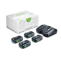 Festool Energie-Set SYS 18V 4xTBX4/TCL6DUO