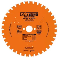CMT Industrielle Kreissägeblätter für eisenhaltiges Material und PVC - D165x1,5 d20 Z36 HW