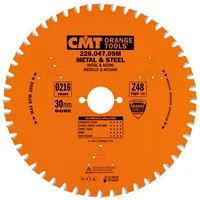 CMT Industrielle Kreissägeblätter für eisenhaltiges Material und PVC - D216x2,2 d30 Z48 HW
