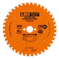 CMT XTreme Industrielle Kreissägeblätter für Edelstahl - D160x1,8 d20 Z40 HW