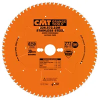 CMT XTreme Industrielle Kreissägeblätter für Edelstahl - D250x2,2 d30 Z72 HW