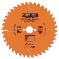 CMT Orange Industrial Kreissägeblatt für Kunststoff, NE-Metalle und Laminat - D165x2,2 d20 Z40 HW