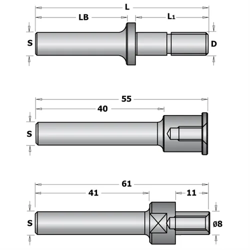 CMT Aufnahmedorne für Schlitzfräser 823 - S=8 mit Lager