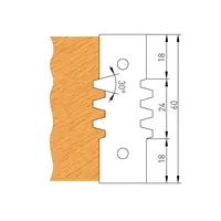 Profilmesser für F620 - 60x24x2mm