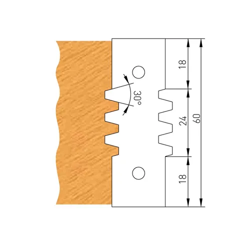 Profilmesser für F620 - 60x24x2mm