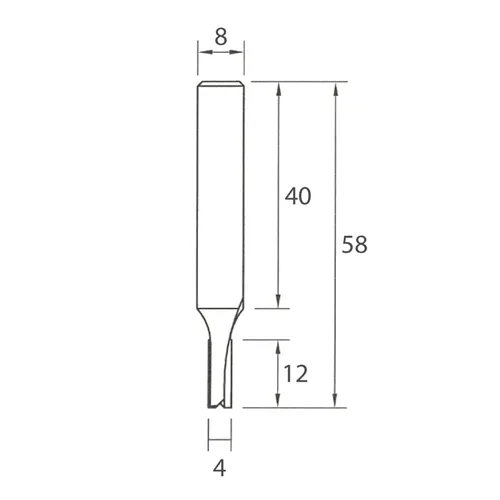 IGM M100 Nutfräser - D4x12 L58 S=8 HW