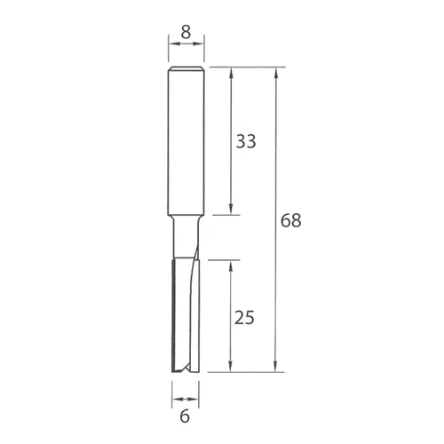 IGM M100 Nutfräser - D6x25 L68 S=8 HW