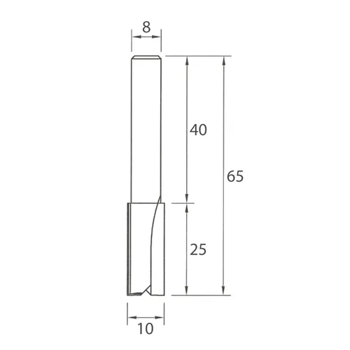 IGM M100 Nutfräser - D10x25 L65 S=8 HW