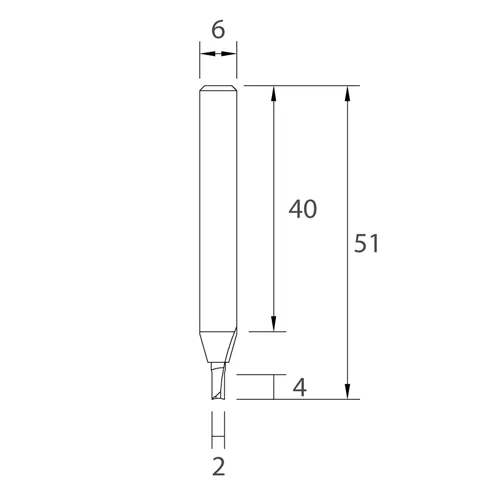 IGM M101 Nutfräser - D2x4 L51 S=6 HWM