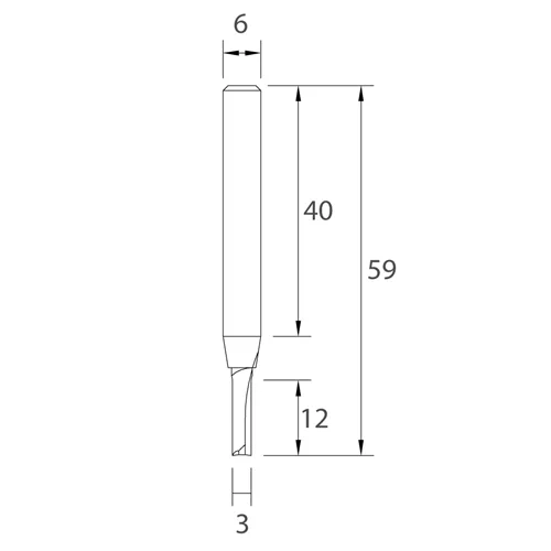 IGM M101 Nutfräser - D3x12 L59 S=6 HWM