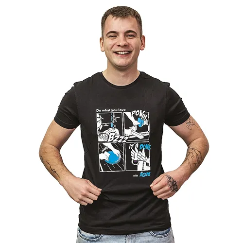 IGM Comics Bowl T-Shirt, schwarz - Gr. S