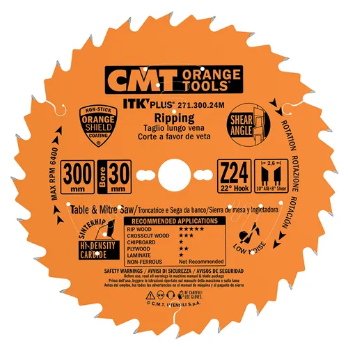 CMT ITK Ultradünnes Kreissägeblatt für Längs- und Querschnitte, D250x2,4 d30 Z42 HW (Gebraucht)