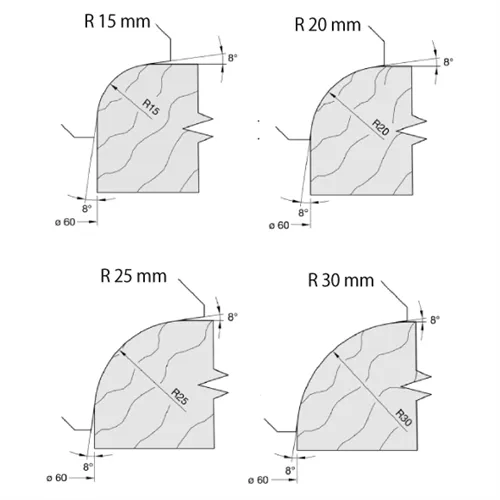 Reversible Knife for Cutter D1226 - R25 50x25x2mm HW (Ausgepackt)