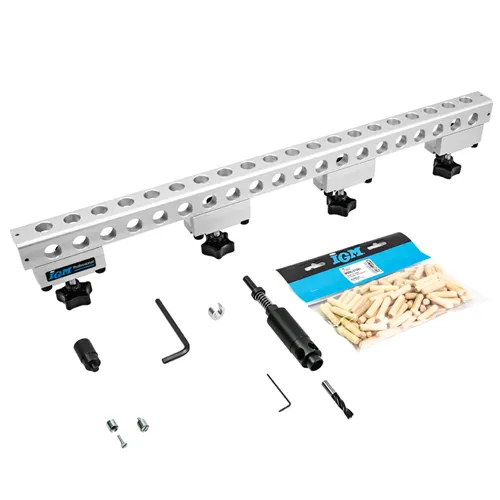 IGM FKP656 Reihenbohrlochsystem 656 mm + GRATIS 100 St. Runddübeln 8x35 (Ausgepackt)