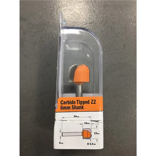 CMT Fräser für Holztabletts, R6,4 D19x16 S=6 HW (Ausgepackt)
