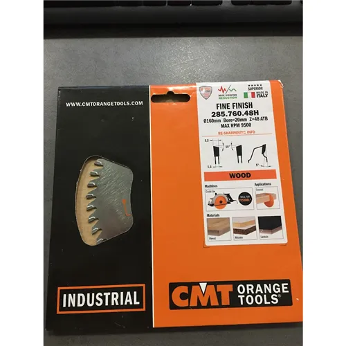 CMT CHROME Industrielle geräuschgedämpfte Kreissägeblätter aus Chrom, D160x2,2 d20 Z48 HW (Gebraucht)