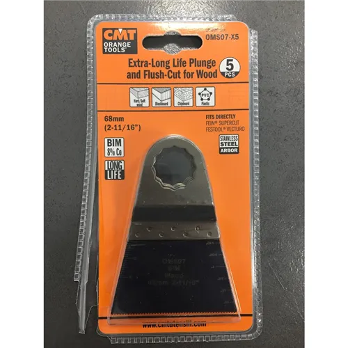 CMT Langlebiger Tauch- und Bündigschnitt BIM, im Hol, 68 mm, Set 5 St., für Fein, Festool (Ausgepackt)