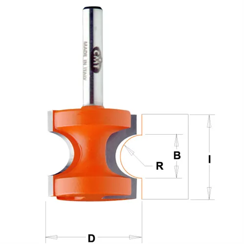 CMT 954 Halbstabfräser - R6,35 D28,6x25,5 B13,15 S=12 HW (Ausgepackt)