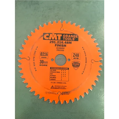 CMT Industrielle Kreissägeblätter für Querschnitte - D216x2,8 d30 Z48 HW -5°Neg (Gebraucht)