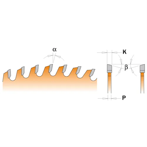 CMT Orange Chrome Kreissägeblätter aus Chrom für Rahmen - D250x3,0 d30 Z80 HW (Gebraucht)