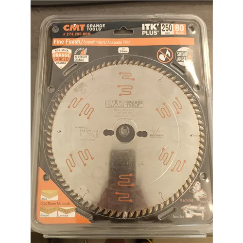 CMT Orange Chrome Kreissägeblätter aus Chrom für Rahmen - D250x3,0 d30 Z80 HW (Gebraucht)