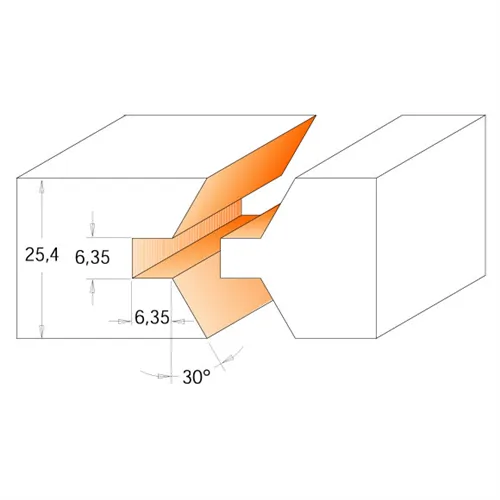 IGM M955 2-teilige Kantenverleimfräsersets - D40 I25,4 A30° S=12 HW (Gebraucht)