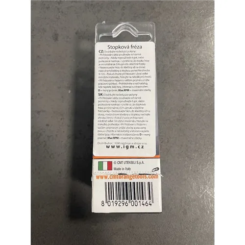 CMT Hohlkehlfräser - R8 D15,8x9,5 L50,8 S=6 (Ausgepackt)