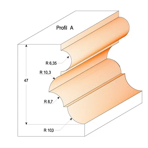 CMT Multiprofilfräser - D55,6x47 S=12 HW (Gebraucht)