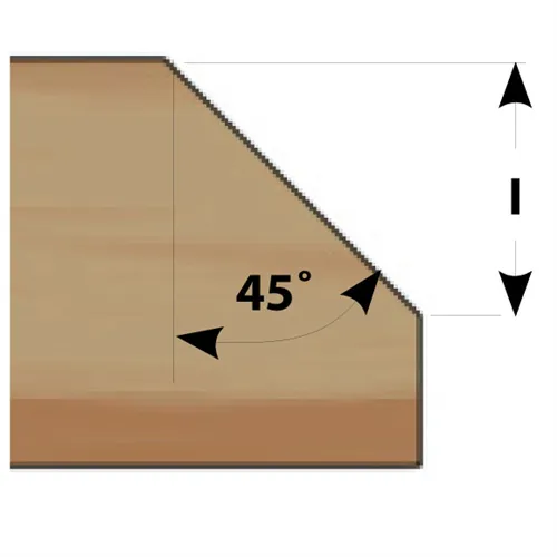 IGM M109 Fasenfräser mit Kugellager - 45° D32,2x11,34 L62 S=8 HW (Gebraucht)