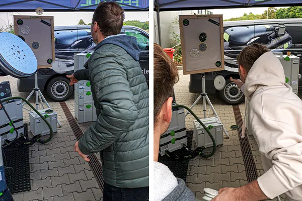 Überfüllter Showroom bei IGM während der Festool Roadshow 2025